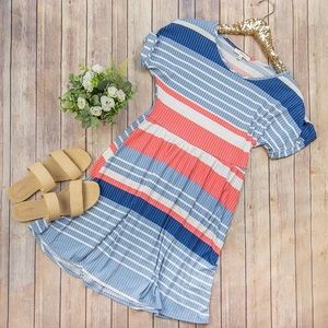 🌟Flaunt Boutique Andree unit coral stripe dress